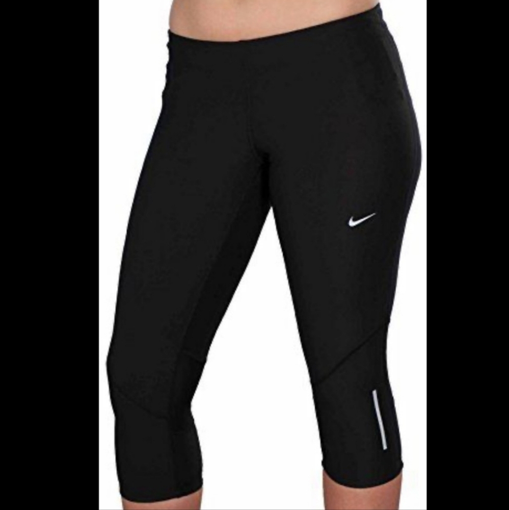 Nike MD Running Dri-Fit Tech Capri Leggings Black #A22